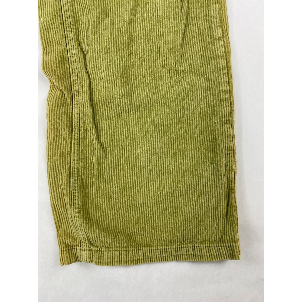 BDG High and Wide Leg Pants Women's Size 26 Green Corduroy - Flawed - Picture 4 of 16
